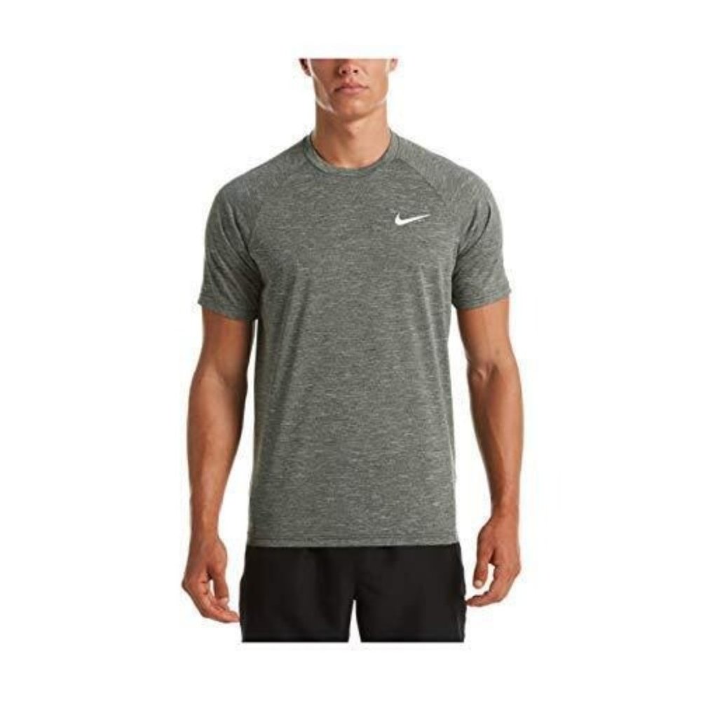 Nike Mens Heathered Dri-Fit Rashguard top t-shirt Green M